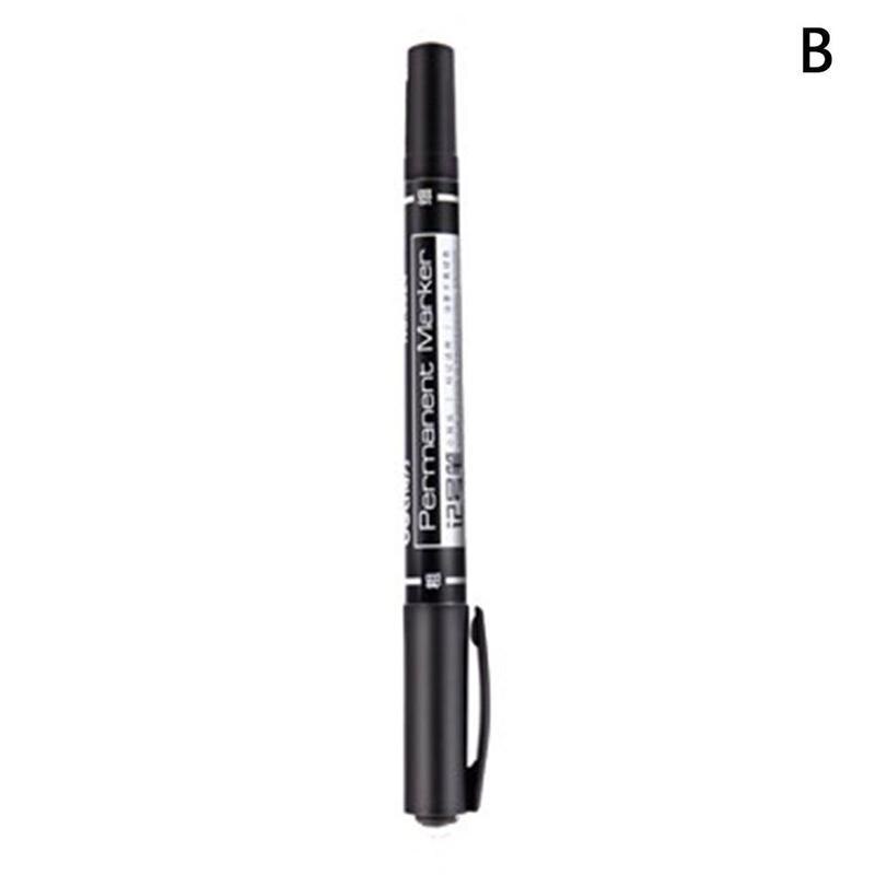 Twin Tip Permanent Markers, Fine Point, ( Black, Blue, Ink, 0.5mm-1mm ) Office Red Stationery Supplies Highlighter U3O9: Blue