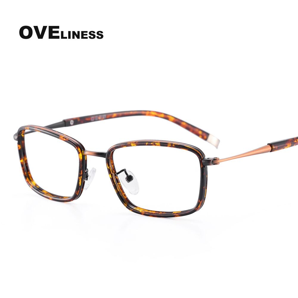 men's eyeglasses frames Optical Glasses Frame for Men Retro Myopia Prescription glasses Korean Spectacles full eyewear: tortoise