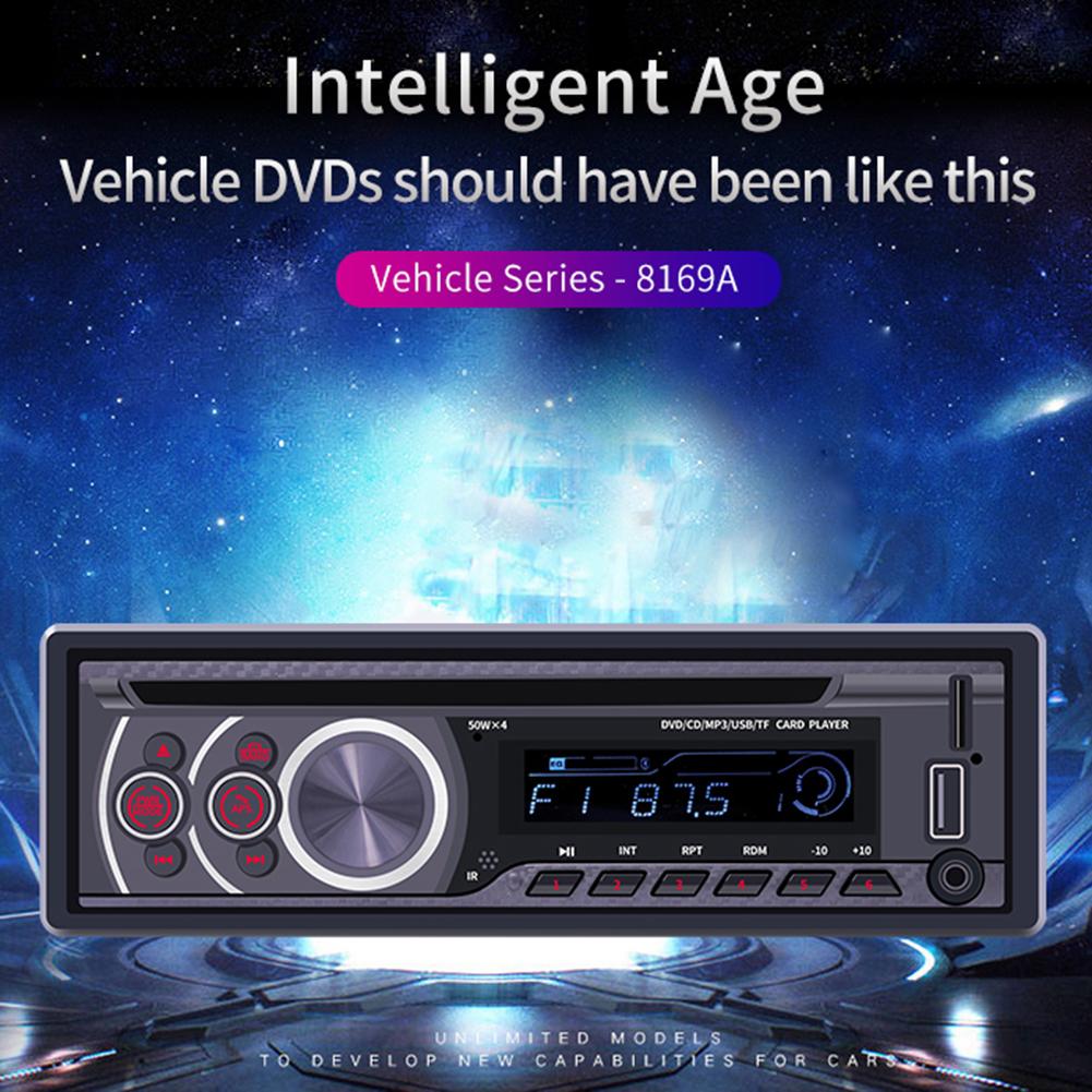 8169A Car Stereo CD VCD DVD Player Bluetooth FM Radio Digital Media Receiver Working Temperature - 10 - 60 Degrees