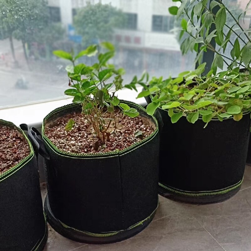 2/3/5/7/10 Gallon Grow Bags Fabric Grow Container Bag Pot Vegetable Strawberry Tomato Growing Planter Garden Flower Planting Pot