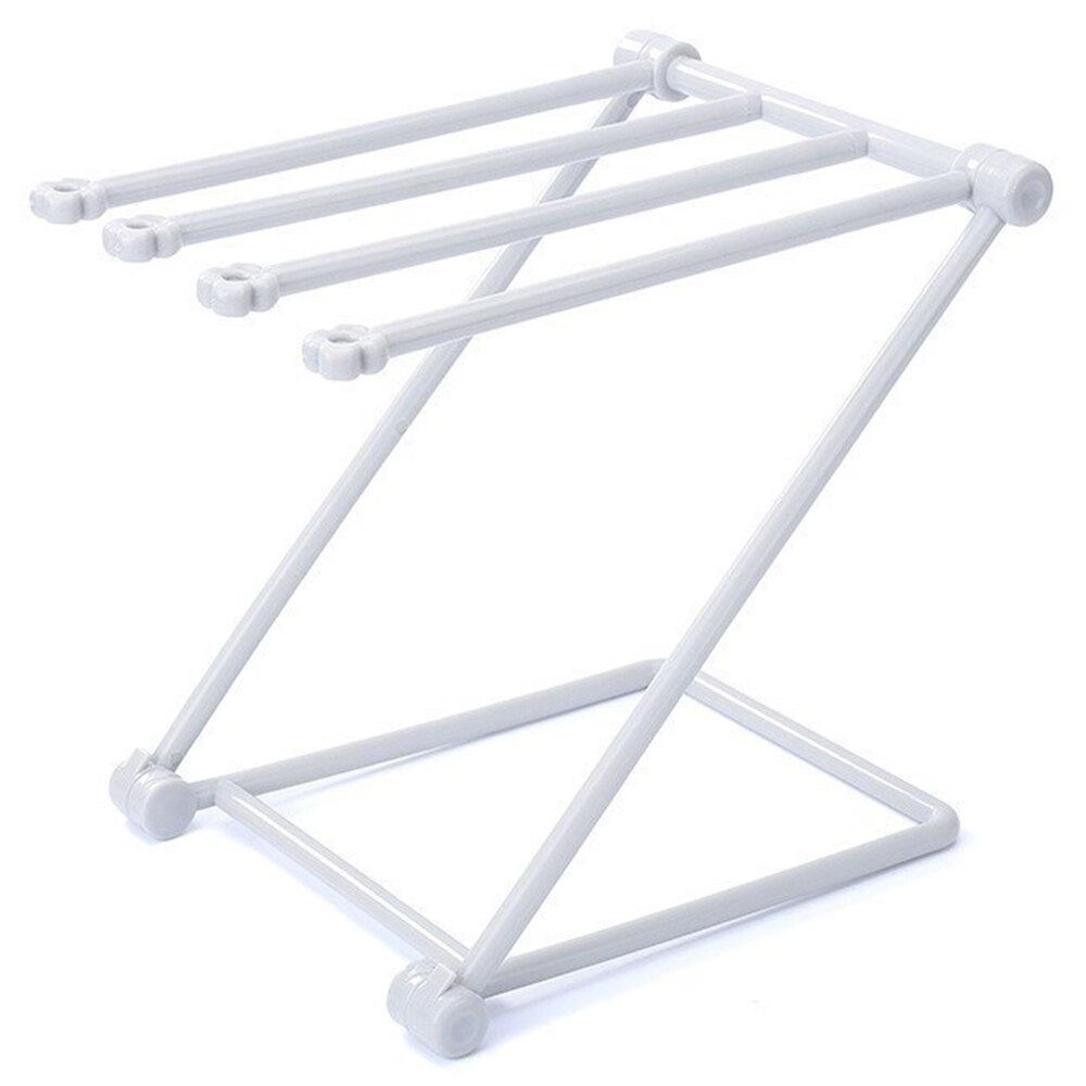 Opvouwbare Handdoek Bar Fles Droogrek Houder 4-Bars Armen Badhanddoek Kleerhanger Handdoek Rekken voor Badkamer Keuken: Grijs