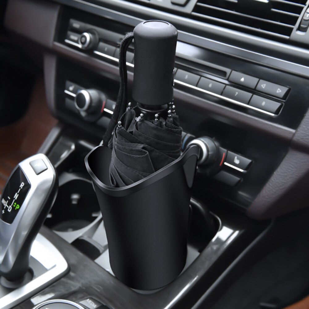 Soporte de cubo para asiento trasero de coche, bolsa de almacenamiento impermeable, paraguas plegable de mango largo, herramientas de almacenamiento universales para coche, basura
