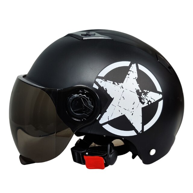 Capacete Aberto Moto Motorcycles For Adults Motorcycle Off-Road Scooter Open Face Half Half Face Flip Up Downhill Engine Helmet: NO6 / L