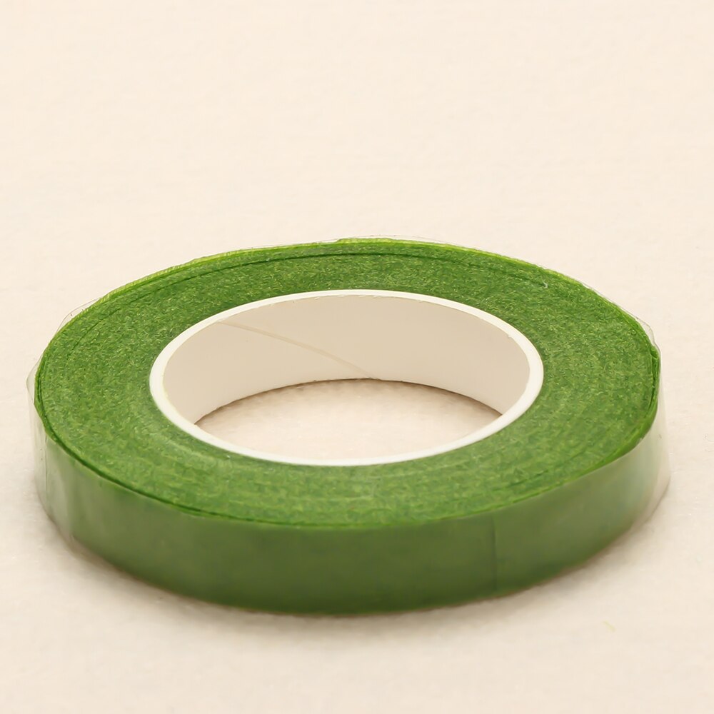 Valentijnsdag 30Yard 12Mm Zelfklevend Papier Tape Bloemen Stem Voor Garland Kransen Diy Ambachtelijke Kunstmatige zijde Bloem Decoratieve: Lighe Green