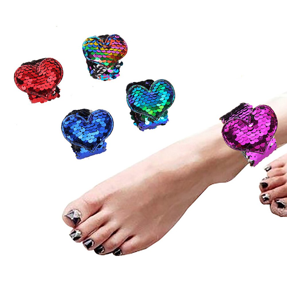 12 sztuk dzieci gwiazda z cekinami w kształcie serca opaska odblaskowa nadgarstek pasek na rękę impreza dobrodziejstw zabawki edukacyjne dla dzieci dla dzieci prezenty