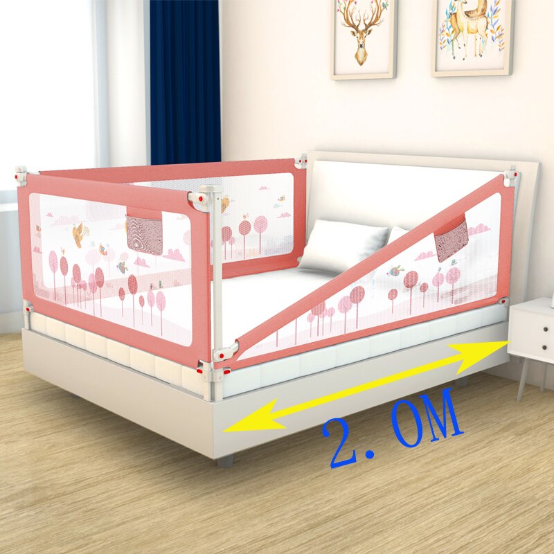 Playkids Products Baby Safety Bedrail Folding Bed Rail Crib Safety Products Baby Bed Rail: 2.0 Pink