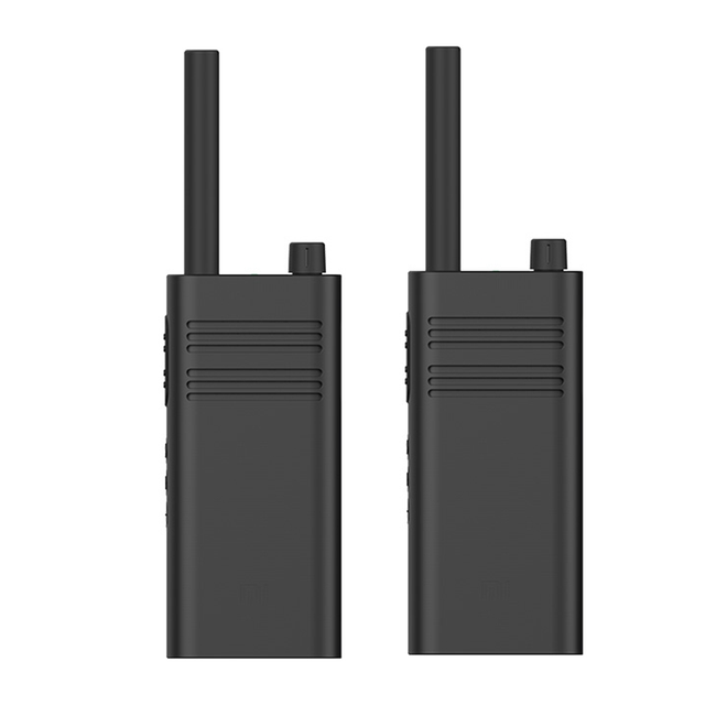Original Xiaomi Mi Mijia Walkie Talkie Lite Civil 5Km Intercom Outdoor Handheld Mini Radio Talkie Walkie Work for Mihome app: black 2pcs