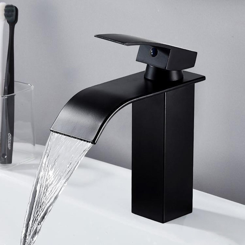 Watervalkraan Badkamer Wasruimte Wastafelkraan Warm en koud water voor het wassen van gezicht en handen Aanrecht wastafelkraan
