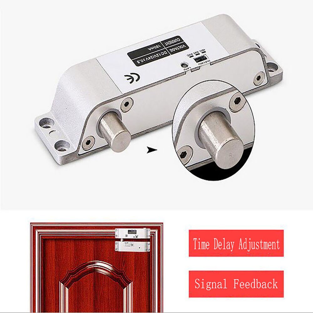 Electric Mortise Lock DC 12V Fail Safe Electric Bolt Lock Door Security Lock time delay Access Control Accessories