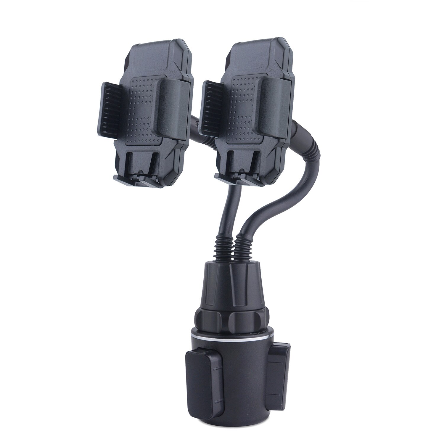 Portavasos de coche para teléfono móvil, soporte de altura de ángulo ajustable de 360 grados para iphone y Samsung de 3,5-6,7 pulgadas