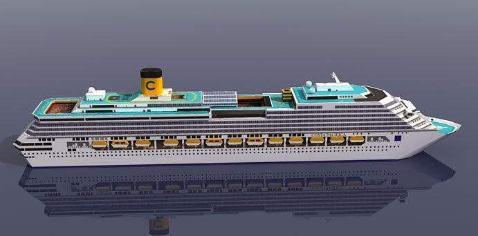 1:1200 Social wissenschaft student manuelle klasse Pacific Costa cruise schiff modell papier modell