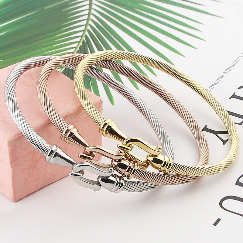 Braccialetti femminili di amore del braccialetto del filo intrecciato dell&#39;acciaio inossidabile più venduti, regali del partito, commercio tutto&#39;ingrosso dei gioielli