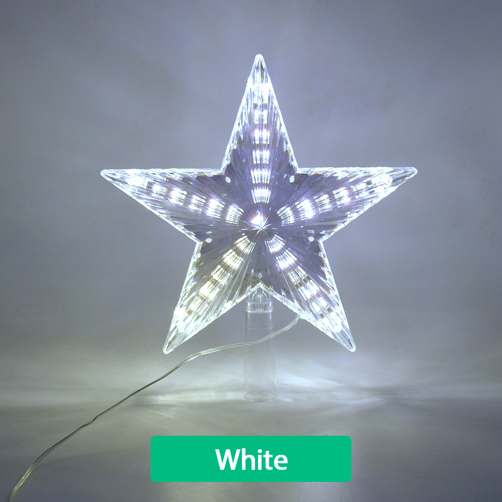 AIFENG Christmas Tree Five-Pointed Star LED Lights Fairy Lights Home Christmas Decoration Star Night Light Five-Pointed Lamp: White