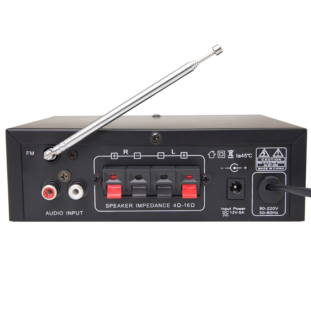 Portable BT Audio Power Amplifier Multifunctional Car and Home Dual-use Power Amp with Remote Controller