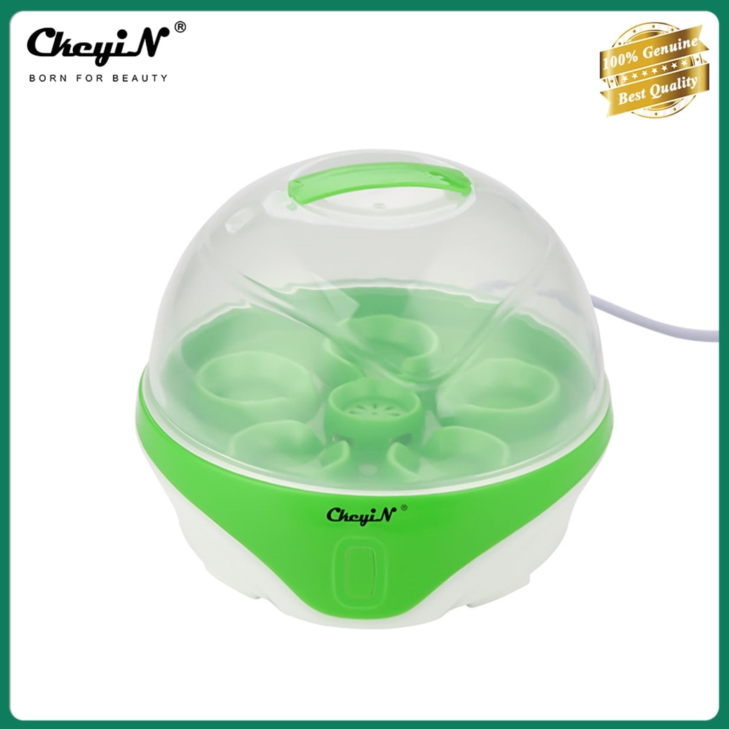 CkeyiN Hervidor de huevos eléctrico multifuncional para hasta 6 huevos Vaporizador de cocina con apagado automático Cocina segura de 220V