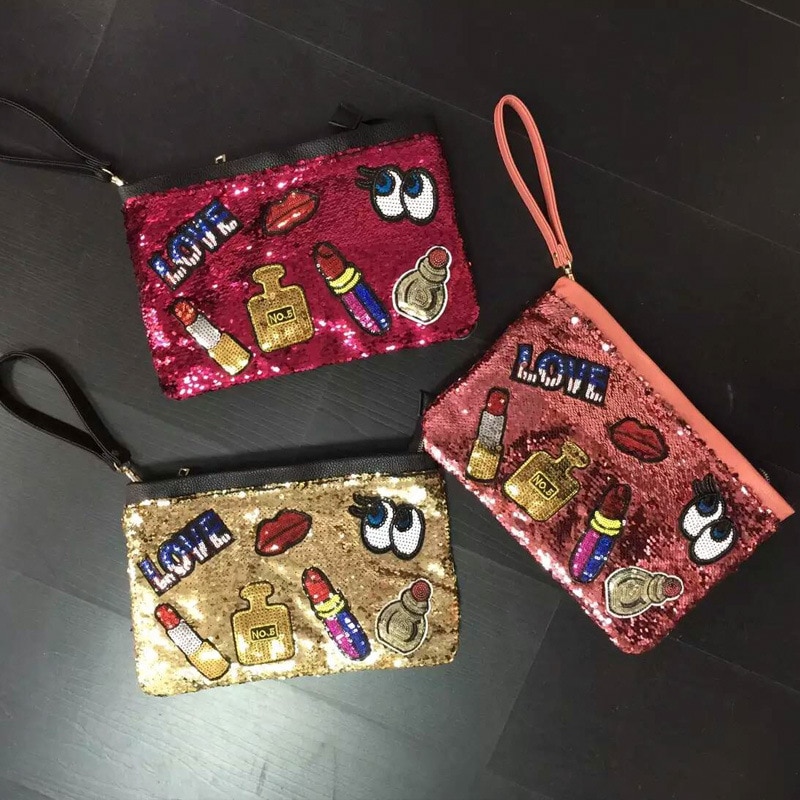 Pailletten Envelop Handtas Voor Vrouw Koreaanse Mode Bling Bling Clutch Schoudertas Gold Party Bag