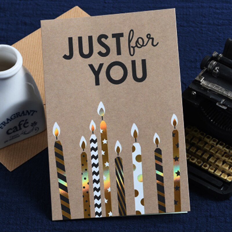 Vintage Birthday Cards Business Kraft Happy Birthday Greeting Cards Message Cards Party