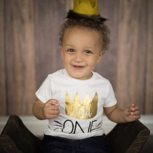 1 Year Toddler Kids T-shirt Cute Baby Birthday Prince Princess cotton Tops Infant Baby Boys Girls Summer Clothes T-shirt Tops