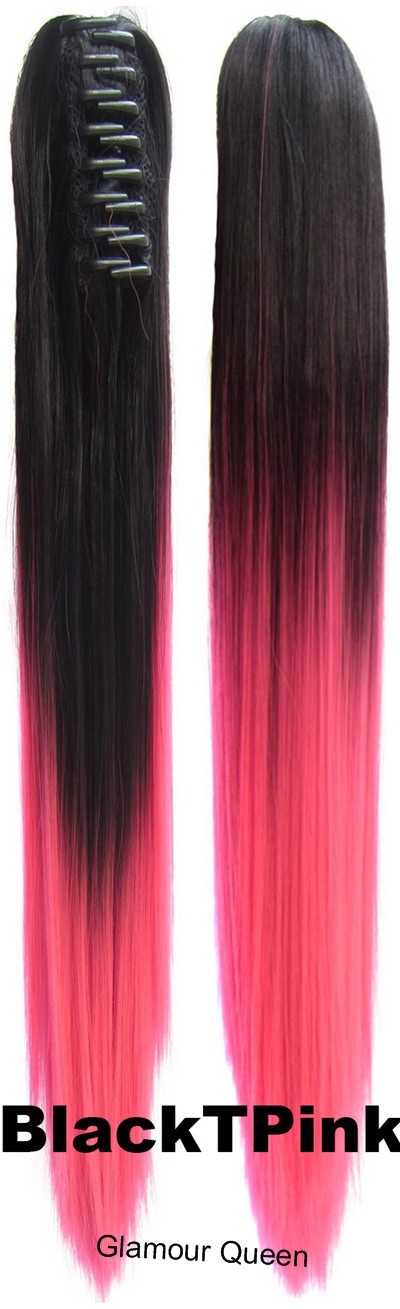 Vreugde & Beauty Haar Lang Steil Haar Paardenstaart Synthetische Clip Op Haar Ombretwo Tone Paardenstaart 24Inch Hoge Temperatuur Fiber: #30