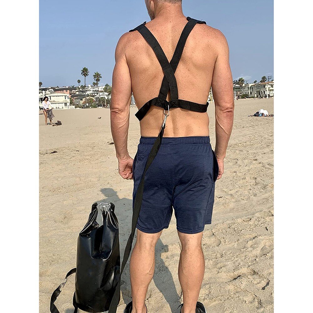 Resistance Training System-Weight Sled, Weight Bladder (Water/Sand) Harness,Handles-Most Efficient Workout