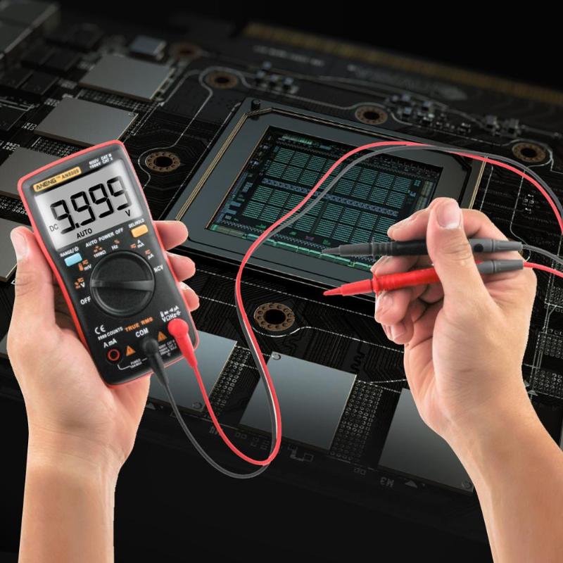 Aneng AN8008 AN8009 Digitale Multimeter Met Achtergrondverlichting 9999 Telt True-Rms Ac Dc Voltage Ammeter Huidige Ohm Tester Auto bereik