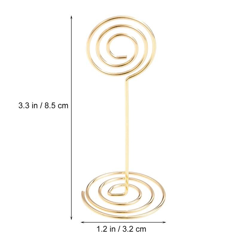 12Pcs Foto Clip Houder Stands Tafel Nummer Kaarthouders Plaats Kaart Papier Menu Clips Voor Bruiloft Tafel Decoratie