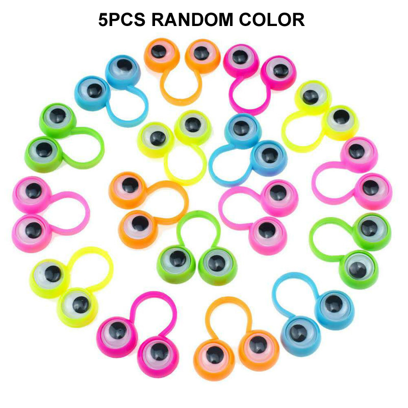 5/10/20Pcs Active Eye Ring Children Parent-child Props Cool Practical Jokes Finger Toys personality Event Giveaway Gags: Yellow