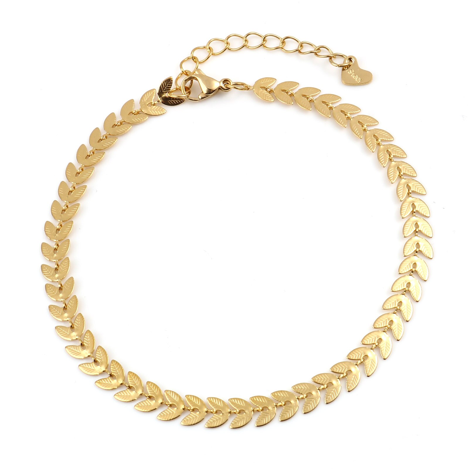 Tobillera de estrella de acero inoxidable para mujer, joyería para el pie, cadena chapada en oro, pulsera, accesorios de de cumpleaños: 04