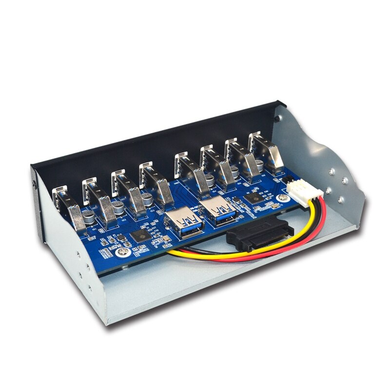 19 Pin To 8 Port USB 3.0 Hub 5.25 Inch CD-Rom Drive Bay CD Rom Front Panel for Computer Case