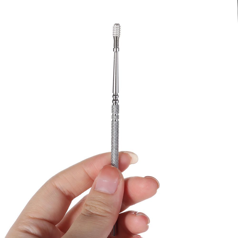 1PC Spring Ear Wax Remove Tool Ear Pick Cleaning Tools Portable Multi-function Ear Wax Pickers Steel Earpick Wax Remover