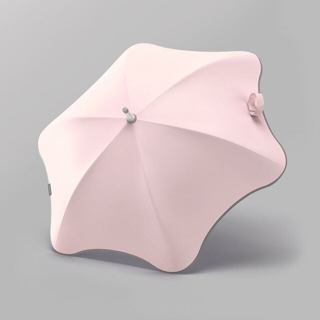 OLYCAT Women's Umbrella Sun Anti UV Long Handle Umbrella Rain Women Safe Windproof Cute Umbrellas 6 Ribs Parasol UPF50+: Pink
