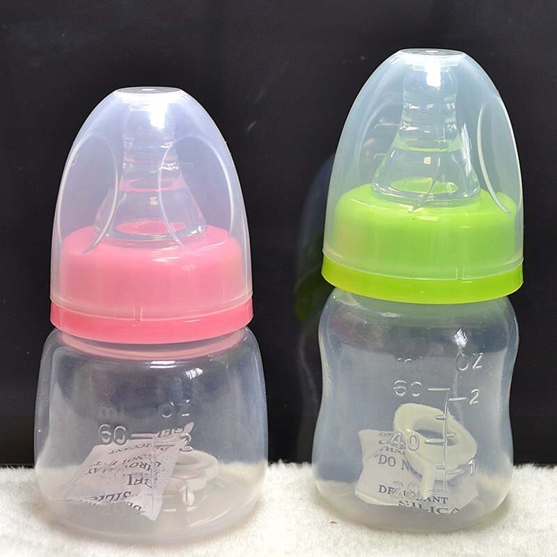 Baby Care 60Ml 2 Oz Silicone Baby Zuigfles Pasgeboren Voeden Verpleging Tepel Fles Kids Sap/Water Flessen