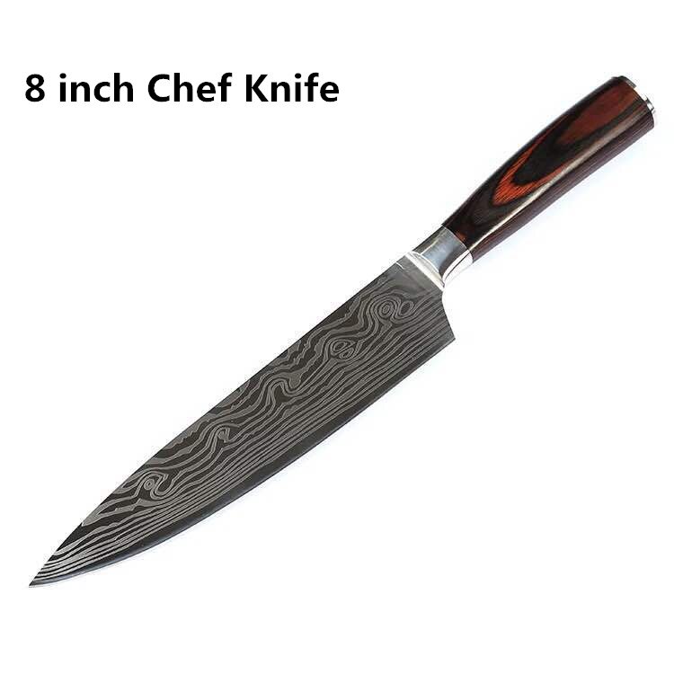 Kitchen Knives set Chef knife Tool High Carbon Stainless Steel Santoku knife Sharp Cleaver Slicing Knife Best Choice for Kitchen: chef knife01