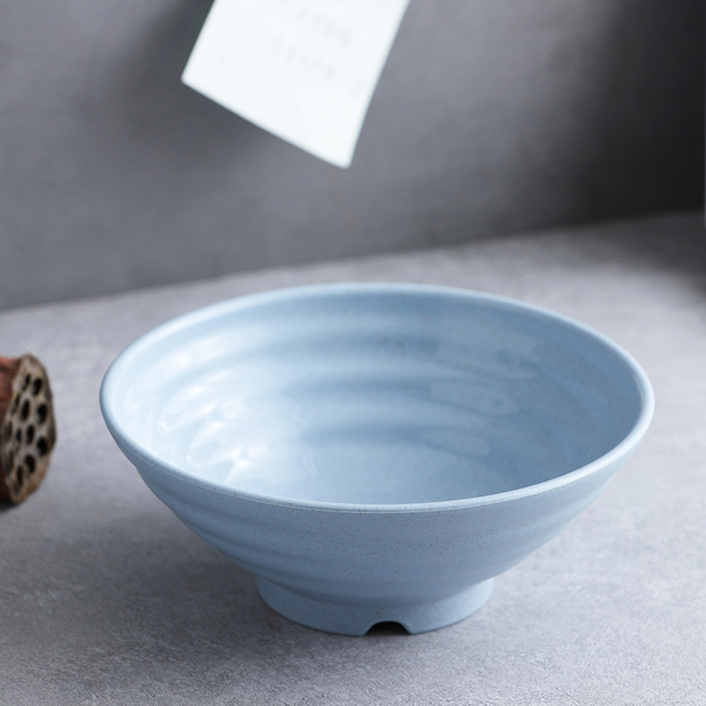 Wheat Straw Anti-Fall Bowl Dinner Bowl Bamboo Fiber Divided Dining Bowl Cartoon Snack Tray Breakfast Dishes Kitchen Tableware: Blue