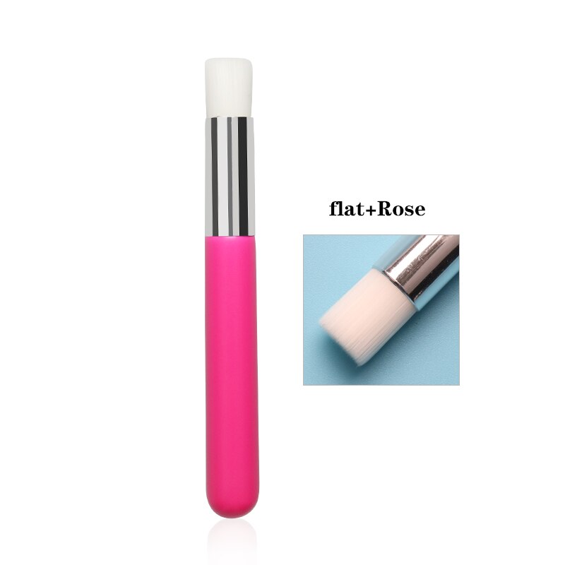 5 stk næsebørste eyelash extensions værktøj makeup rensebørste hudorm rene vippe shampoo børster: Flad rose