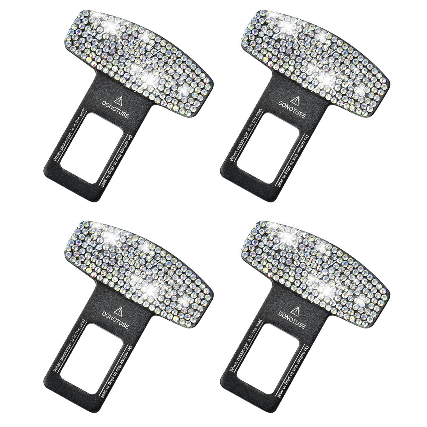 Bling verison 1pc 2 stk 4 stk bil sikkerhedssele spænde klip bil sele prop prop bil montering flaskeåbner universal int.
