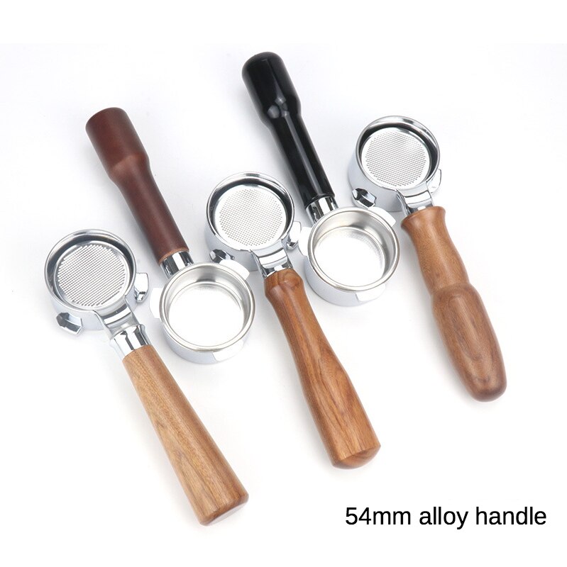 Alloy Coffee Machine Handle Bottomless Modification Assembly 54mm Breville 8 Series Universal 880 870 850 Solid Wood Handle