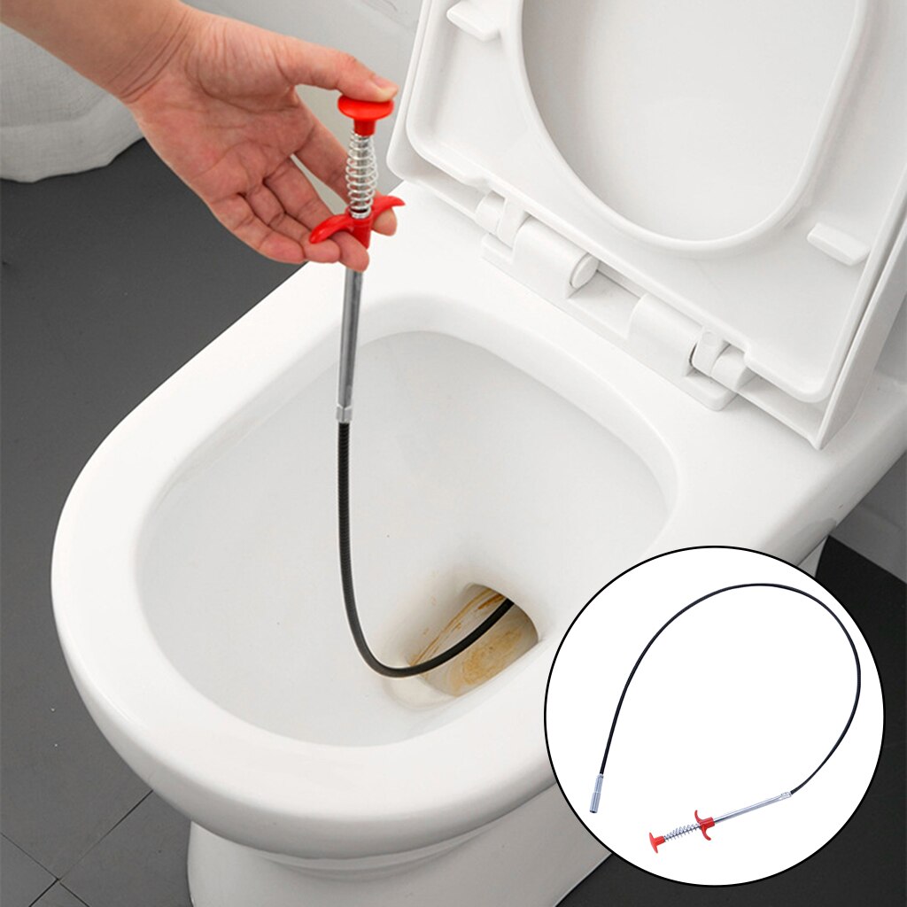 Drain Snake Clog Remover Hair Cleaning Plumbing Pipe Sewer Kitchen Tool: 60cm
