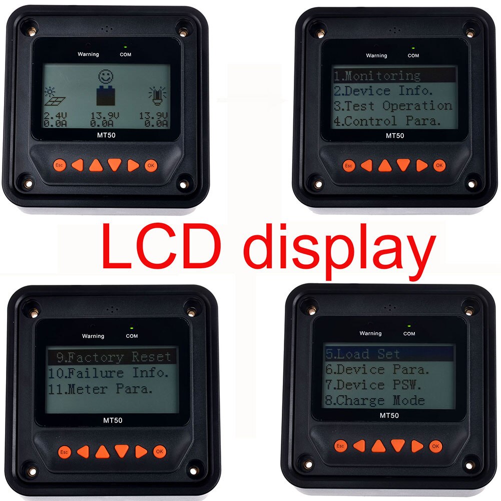 RJ45 Cable Liquid Crystal Display Large-screen Solar Controller MT50 Regulator Remote Meter For Tracer-AN Tracer-BN