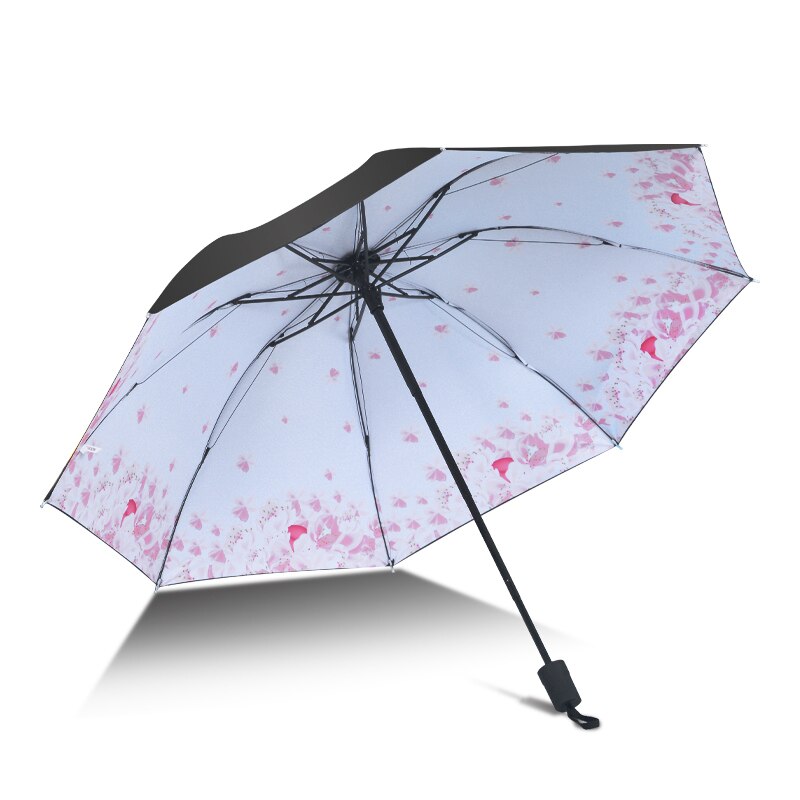 Fasion powłoka z tworzywa sztucznego deszcz słońce ABS guma antypoślizgowy uchwyt antypoślizgowy małe parasole deszcz kobiety wodoodporny parasol wygodne dziewczyny podróż: biały