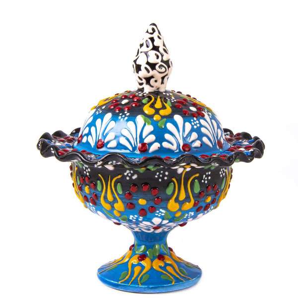 Turkish Rose Sweets Bowl and Decor Piece 248-K-11 Silver