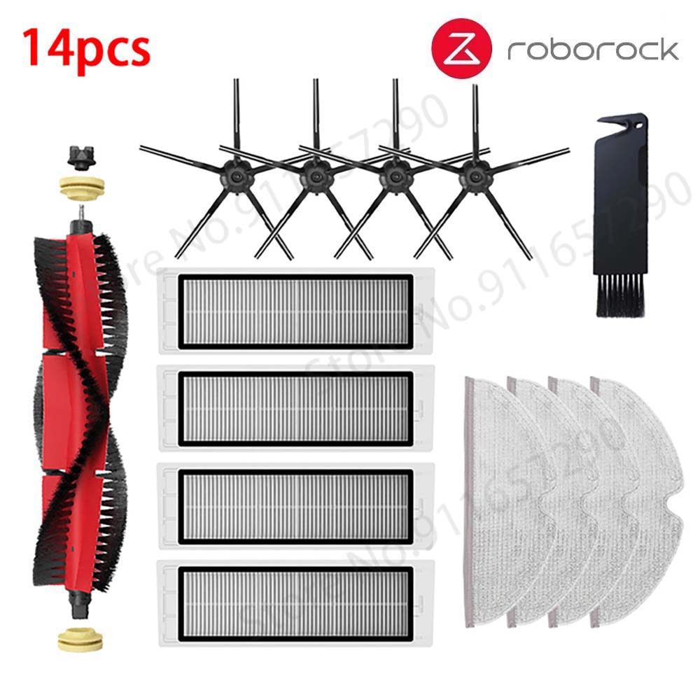 Nuovo Roborock S50 S5 Max S6 MaxV Parti Lavabile Mocio Panno Filtro HEPA Spazzola Laterale/Principale robot Aspirapolvere Accessori: Kaki scuro