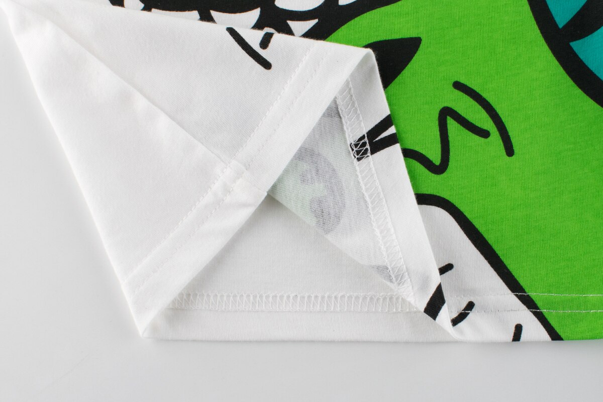 Infant Kids T-Shirt Summer Short Sleeve Cute Dinosaur Letter Baby Boys Outfit Patchwork Loose Round Neck Pullover Top Clothes