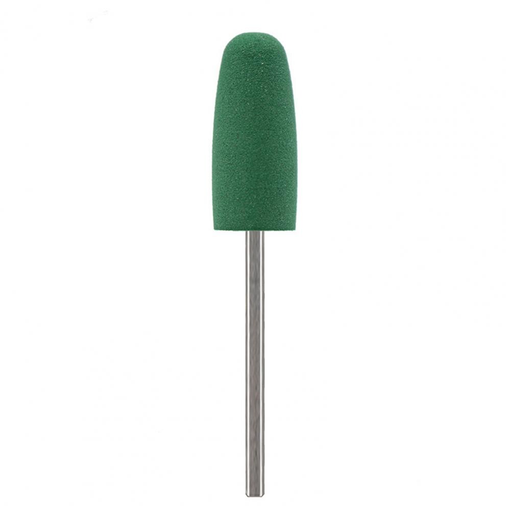 Nail Drill Bit Silicone Cutter Multi-function Portable Nail Buffer Electric Rubber Buffer Manicure for DIY Nail Art: green