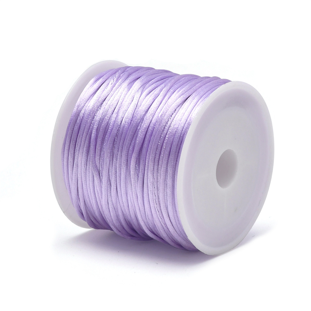 Cordón de cola de rata satinada para manualidades de 1,5 mm de nailon para nudo chino, macramé, adornos, fabricación de joyas, 24 yardas