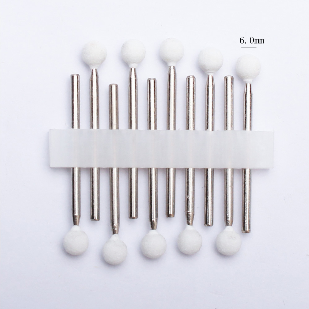 10pc Nail Drill Bits Set Ceramic Stone Manicure Drills Milling Cutters Cuticle Remover Files Electric Burr Tools: light yellow