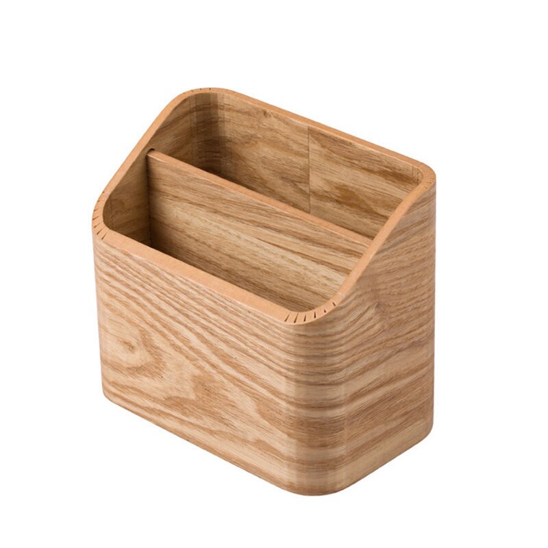 Nature Wood Stationery Holder Desk Organizer Office School Writing Materials Holder Wooden Desktop Organizer Tools Storage Box
