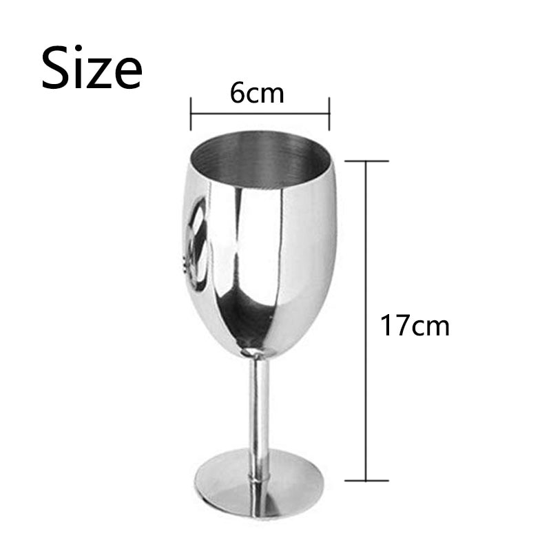 Premium Grade Stainless Steel Wine Glasses Double-Walled Insulated Unbreakable Goblets Daily Use Wine Glass Dishwasher Safe