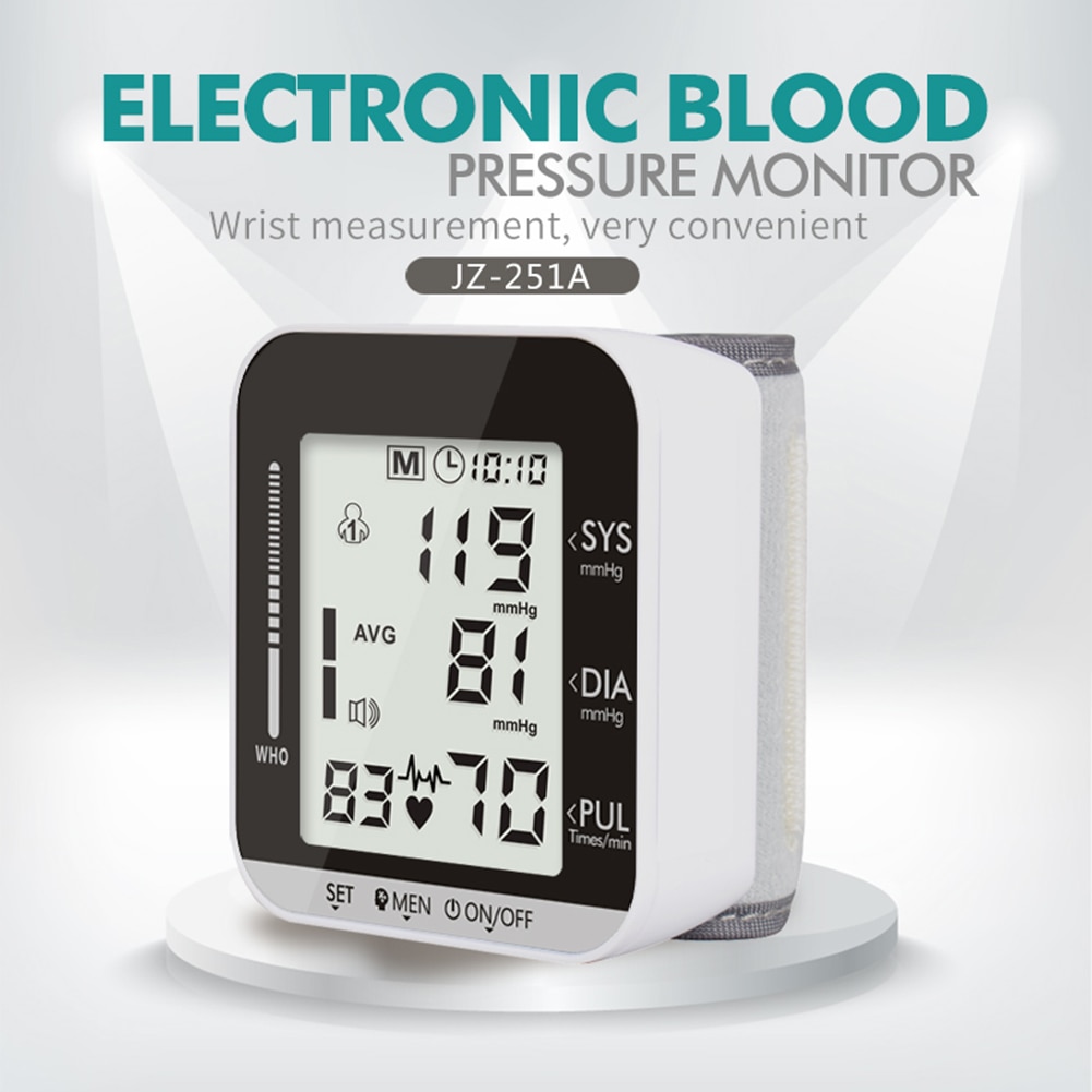 Usb Oplaadbare Huishouden Digitale Pols Bloeddrukmeter Stem Bloeddruk Hartslag Meter Tonometer Bloeddruk Zorg