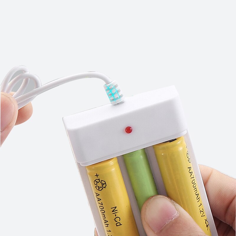 Universal usb laddare utgång 3 platser batteriladdare adapter för aa / aaa batteri laddningsbar laddning batteri laddningsverktyg